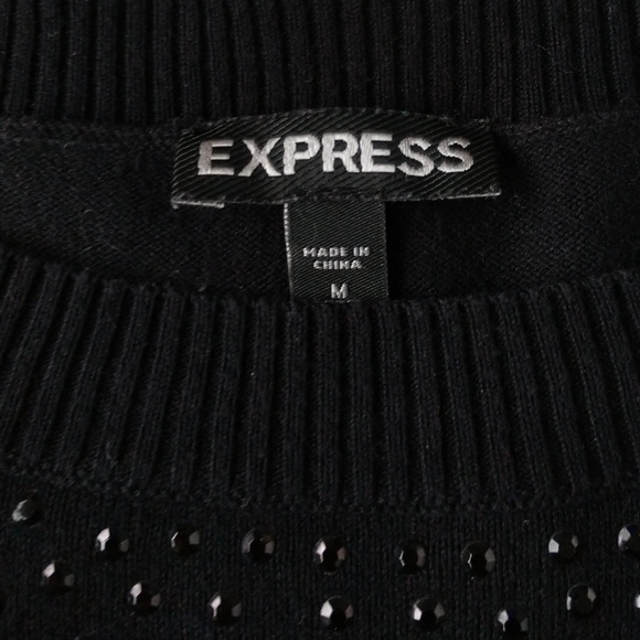 Express Crewneck Rhinestone Embellished Sweater M - Picture 4 of 4